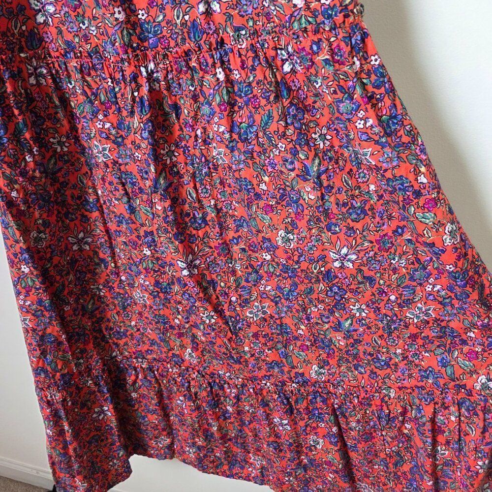NWOT UNIVERSAL THREAD BOHO FLORAL SURPLICE V NECK TANK MAXI TIERED DRESS SZ M - Picture 5 of 15